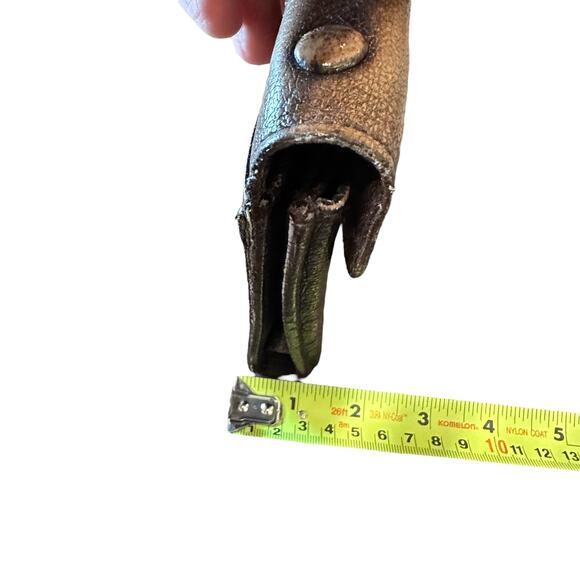 Vintage Jacob Leather Goods Bronze Brown Wristlet Clutch - Picture 5 of 14